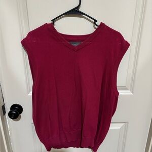 Vintage Saddlebred Women's Sleeveless Maroon Sweater vest